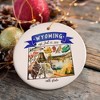 Artistic Wyoming State Themes and Landmarks Christmas Ornament| OrnamentallyYou - 4 of 4