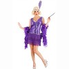HalloweenCostumes.com Amethyst Purple Flapper Costume for Women - 3 of 3