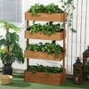 Maggift Planters Vertical Garden Planter, Wood 4 Tier Planter Box, Self Draining Outdoor Flowers, Vegetables and Herbs, Orange 33.7"*21.7"*8.7" - image 4 of 4