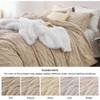 Fluffy Duvet Cover Set - King Size, Deep Beige Faux, 3 - Piece with Zipper, 104x90 - 4 of 4