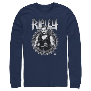 Mens WWE Ripley Black and White Photo Long Sleeve Shirt - 1 of 4