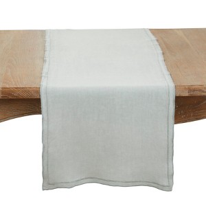 Saro Lifestyle Stonewashed Overlock Edge Table Runner - 1 of 4