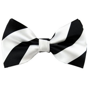 Men's 2.75 W And 4.75 L Inch With Pre-Tied College Stripe Bowtie - 1 of 3