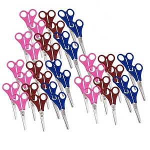 Charles Leonard Children's 5.5" Scissors, Blunt Tip, Assorted Colors, Pack of 36 - 1 of 2