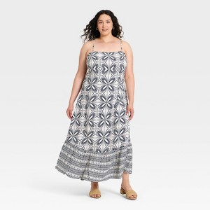 3x maxi dresses AUBREE Satin Mixed Print Maxi Dress (S-3X) | Plus Size