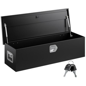 Mlezan Steel Truck Bed Tool Box: Lockable, Heavy-Duty Storage for Truck, Pickup, RV, or Trailer. Black Utility Box for Tools and Supplies. - 1 of 4