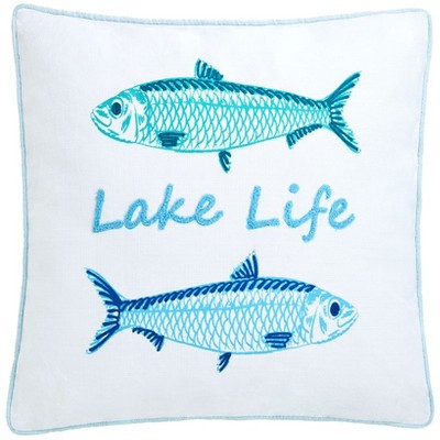 The Lakeside Collection Gone to the Lake Embroidered Accent Pillows - Lake Life