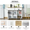 Gulches Mobile Kitchen Island with Storage, Kitchen Cart with Wood Top, Drawers, Cabinets, and Towel Rack - 4 of 4