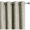 Kate Aurora 2 Piece Contemporary Chic Metallic Abstract Circles Light Filtering Grommet Top Curtains - 3 of 4