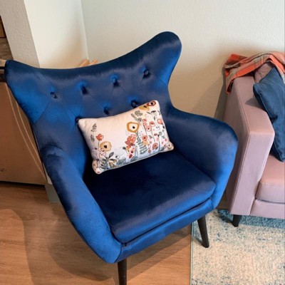 Alyssa new velvet online arm chair