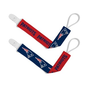 BabyFanatic Officially Licensed Unisex Pacifier Clip 2-Pack - NFL New England Patriots - Officially Licensed Baby Apparel - 1 of 4