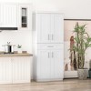 Modern Kitchen Pantry Freestanding Cabinet Cupboard with Doors and Drawer, Adjustable Shelving - 2 of 4