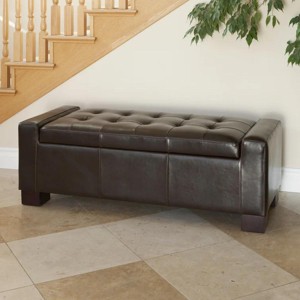 Modern Tufted Storage Ottoman Bench with Hidden Compartment for Living Room or Bedroom, 50" Wide -3irtyhousy - 1 of 4