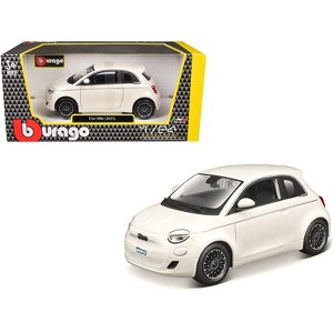 2023 Fiat 500e White 1/24 Diecast Model Car by Bburago - 1 of 3