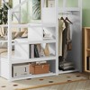 TIRAMISUBEST Full/Queen Size Loft Bed with Stairs, Metal Full Loft Bedframe with Storage Shelves, High Loft Bed with Wardrobe for Kids Teens - 4 of 4