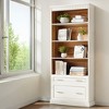 MAYEERTY 72" Bookshelf with Drawers, Freestanding 5-Shelf Bookcase Display Shelf - 3 of 4