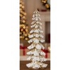Shimmering Gold Flocked Pine Tree – 26" Holiday Decor by Melrose - 3 of 3