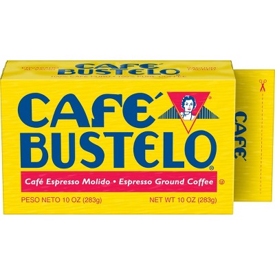 Cafe Bustelo Espresso Dark Roast Ground Coffee Vacuum-Packed Brick - 10oz