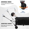 EAGLE PEAK Heavy-Duty Collapsible Folding Utility Wagon with Large Size Pocket and Cup Holders, Black - 4 of 4