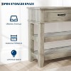 47.2" Entryway Table Console Table with 2 Storage Drawers 3 Tier Industrial Metal Sofa Table Hallway Table for Entry Living Room - 3 of 4