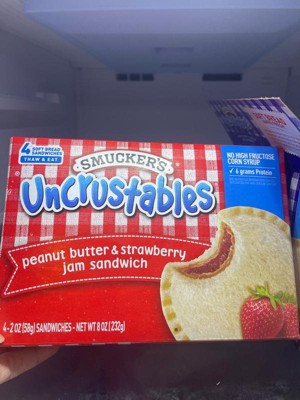 Smucker's Uncrustables Frozen Peanut Butter & Strawberry Jam Sandwich ...