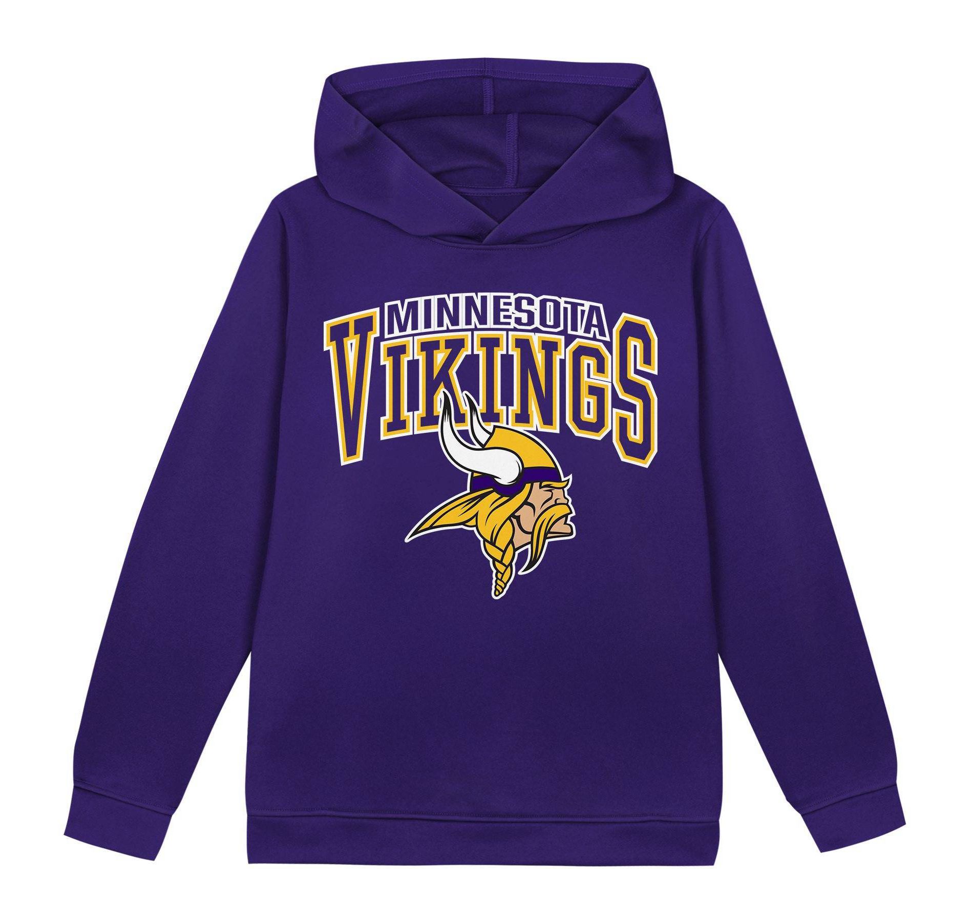 NFL Minnesota Vikings Toddler Boys' Poly Fleece Hooded Sweatshirt