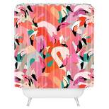 Floral Shower Curtain Pink - Deny Designs