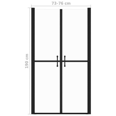 Black Framed Double Sliding Clear Glass Shower Door