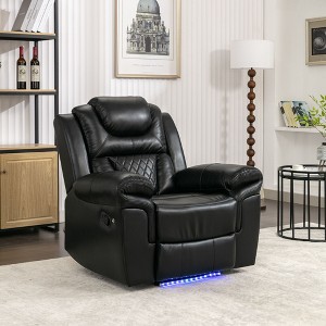 NicBex Recliner Chair Manual Luxury Recliner with LED Light Strip Comfy Chair Living Room Chair for Living Room, Bedroom - 1 of 4