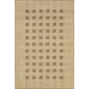 Nuloom Sandee Plaid 4x6 Indoor/Outdoor Area Rug for Living Room Patio Deck Front Porch Kitchen, Brown - 1 of 4