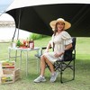 GustoWave Camping Directors Chair, Outdoor Foldable Camp Chairs, Heavy Duty, Oversized Portable Folding Chair with Side Table, Pocket - 4 of 4