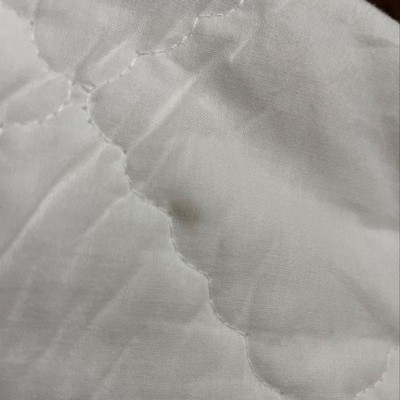 California King All Natural Cotton Percale Quilted Mattress Pad White ...