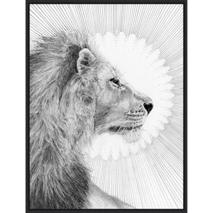 Amanti Art Sun and Lion by Ec Mazur Framed Canvas Wall Art - 1 of 4