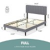 FURNIinspire Beds Modern Full Size Bed Frame Iron Platform Bed with Soft Headboard, Wooden Bed Board Bedroom Furniture, Grey, 75.86"*53.93"*45.23" - 3 of 4