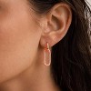Gold Earrings for Women Trendy, Simple Dainty 14K Gold Plated Paperclip Square Chain Link Dangle Pin Stud Huggie Earrings Lightweight - 2 of 4