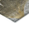 Gray Charcoal And Silver Floral Washable Indoor Outdoor Area Rug - 4 of 4