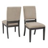 Inspire Q 2pk Idris Dining Chairs Gray Linen - 4 of 4