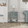 TIRAMISUBEST 2-Drawer American Style End Table,Sturdy and Elegant Storage Solution for Bedroom and Study - 2 of 4