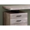 Vynxaria 48" Beige Laminate Black Metal Computer Desk Modern Reversible Workstation with Storage Drawers - 3 of 4