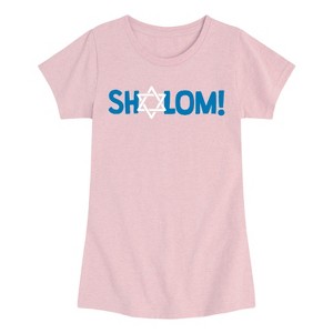 Girls' - Instant Message - Shalom Fitted Short Sleeve Graphic T-Shirt - 1 of 4