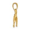 Black Bow Jewelry 14k Yellow Gold 3D Small Walking Horse Pendant - 2 of 4