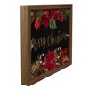 Northlight Lighted "Merry Christmas" Poinsettias Wood Framed Christmas Plaque - 15.75" - 2 of 3