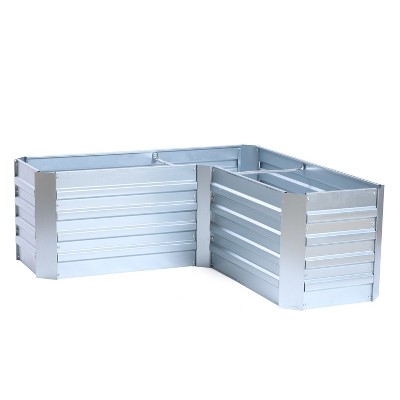 L-Shaped Galvanized Steel Raised Garden Bed - 47.8" x 20.5"
