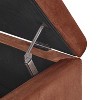 NicBex Velvet Storage Ottoman Bench,Upholstered Storage Ottoman with Button-Tufted Waffle Stitching,Storage Bench for Living Room,Bedroom,Blush - 4 of 4