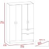 NicBex Armoire Wardrobe Closet Storage Cabinet with Doors & Drawer & Shelves for Bedroom - 3 of 4