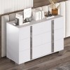 VYNXARIA 6-Drawer Mirrored Storage Cabinet White: The Epitome of Elegance and Functionality - 3 of 4