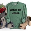 Simply Sage Market Women's Graphic Sweatshirt Peace On Earth Bold Cursive - 3 of 4