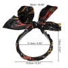 Unique Bargains Women's Grace Retro Satin Cross Knotted Fabric Headband 5.91"x5.31" Black 1 Pc - 3 of 4