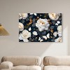 Art Remedy Navy Elegance Floral Elegant realistic Floral Wall Art Unframed - 2 of 4