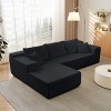 GDFStudio Alaric 103.54" Modern 3-Seater L-Shaped Chenille Upholstered Sectional Sofa with 5 Pillows - 2 of 4
